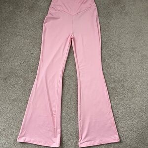 SOLD SHEIN EZwear High-Waisted Flare Pink Pants size XS